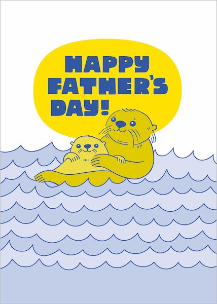 [GT-CFD-473] Card-Father's Day Otters