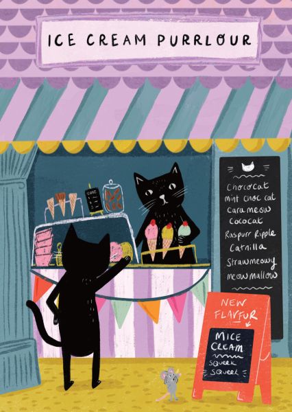 [NG-CC-005] Card-Ice-cream Purrlour