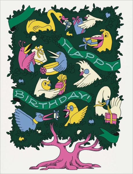 [RC-C-FIS3108] Card-Birthday Birds
