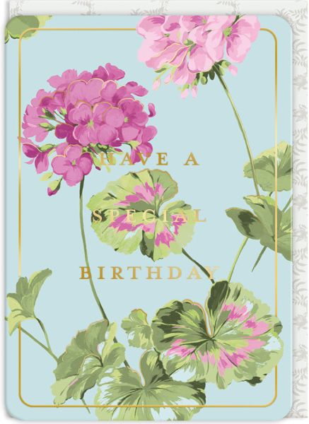 [LA-C-13144] Foil Card-Geranium