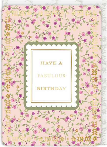 [LA-C-13152] Laura Ashley Foil Card-Blencow Sprig