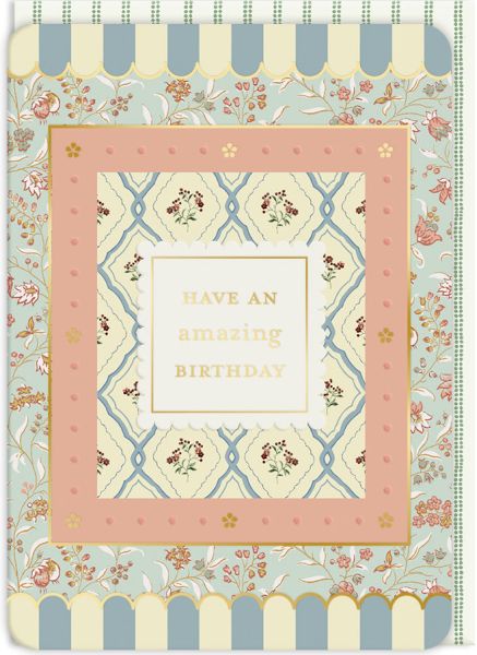 [LA-C-13155] Laura Ashley Foil Card-Pinfold Trellis