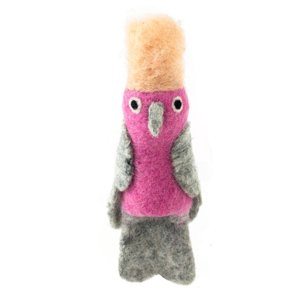 [GI-FP-AB002] Finger Puppet-Felt Pink Galah