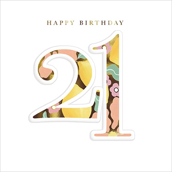 [GB-C-OC0068] Embossed Card-Happy Birthday 21