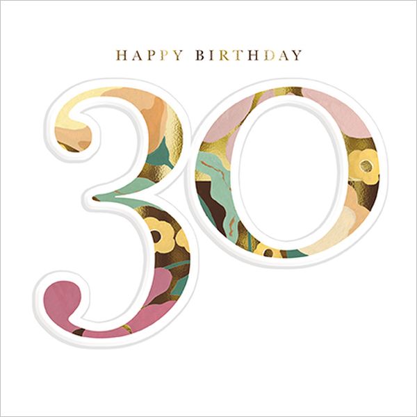 [GB-C-OC0069] Embossed Card-Happy Birthday 30