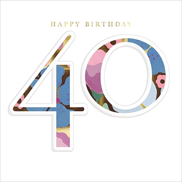 [GB-C-OC0070] Embossed Card-Happy Birthday 40