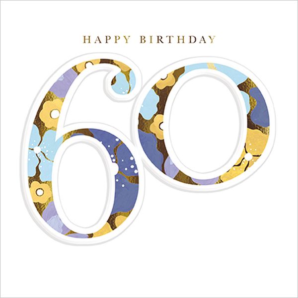 [GB-C-OC0072] Embossed Card-Happy Birthday 60