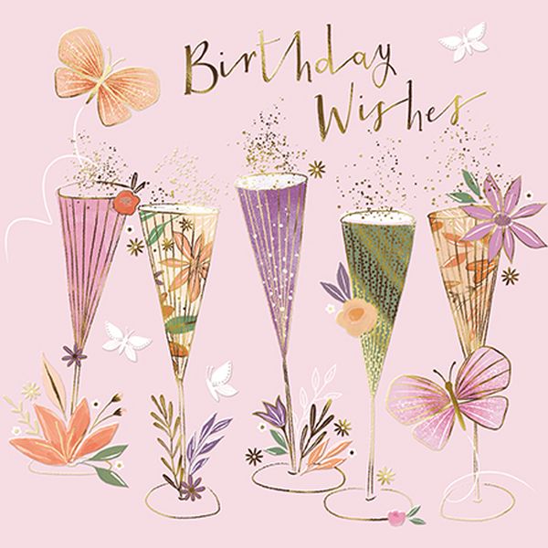 [GB-C-JUN005] Embossed Card-Happy Birthday Glasses