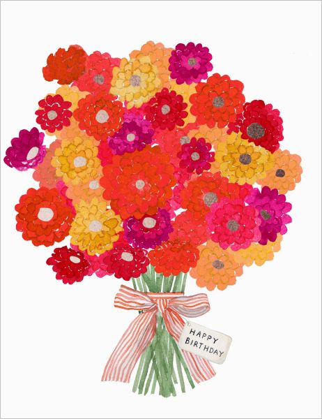 [EF-C-BD0327] Foil Card-Birthday Bouquet
