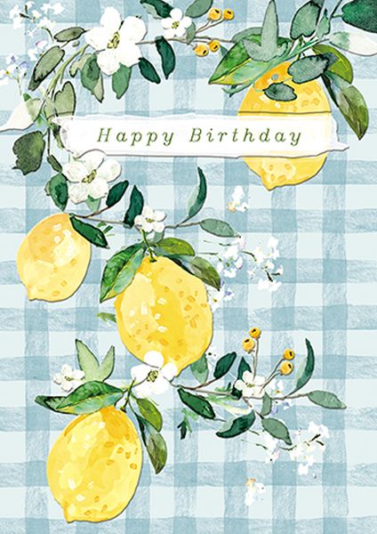 [GB-C-TG0009] Embossed-Gingham Lemons