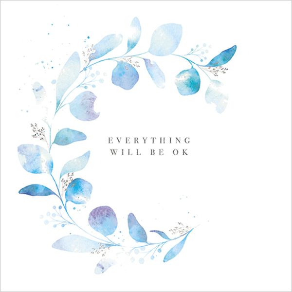 [AL-PH0128] Foil Card-Inky Blue Leaves