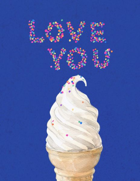 [EF-C-JB0412] Card-Soft Serve Love You