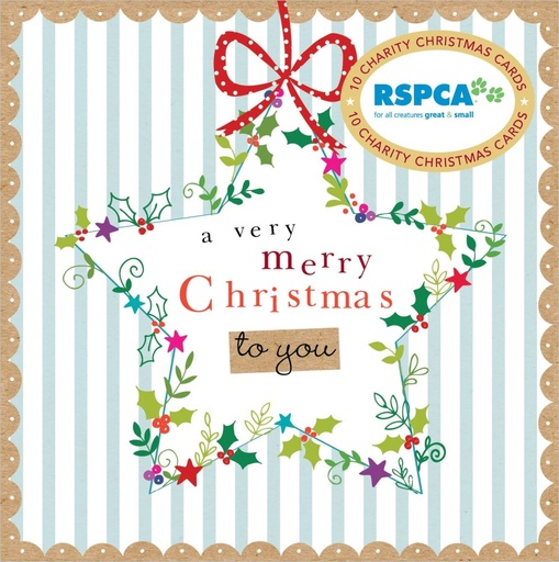 [VE-XCP26005] Christmas Card Wallet-RSPCA-Star Wreath