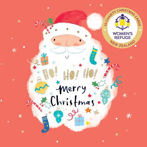 [VE-XCPNZ26014] Christmas Card Wallet-Women's Refuge-Ho Ho Ho Santa