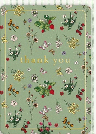 [LA-C-13705] Laura Ashley Foil Card-Bee Garden Thank You