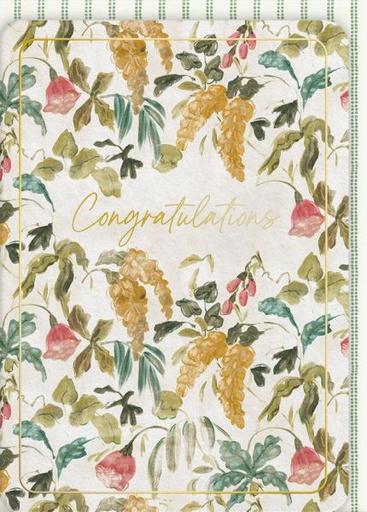 [LA-C-13711] Laura Ashley Foil Card-Congratulations