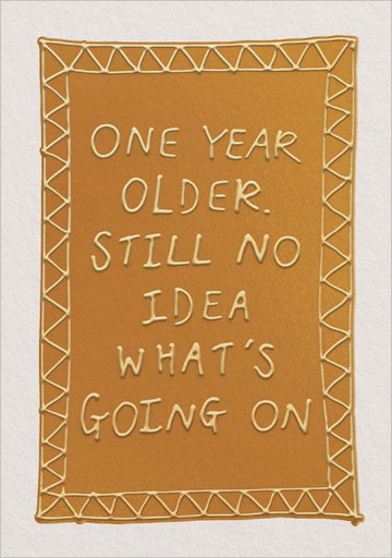[OD-C-MFA13694] Foil Card-One Year Older