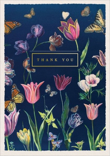 [OD-C-JWB13453] Foil Card-Thank You Botanical