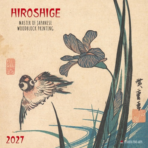 [E-TS-D27-CAL270516] Tushita 30x30 Cal-Hiroshige-Japanese Woodblock Printing