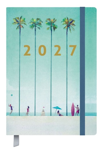 [I-KV-D27-315527] Korsch 13x19 Weekly Diary-Palm Trees