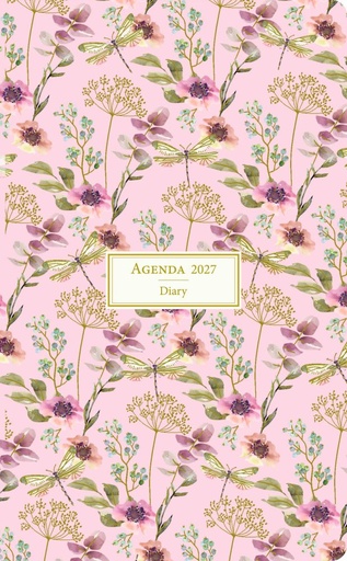 [I-AQ-D27-DL25608] Aquarupella 13x21 Weekly Diary-Herbarium Pink