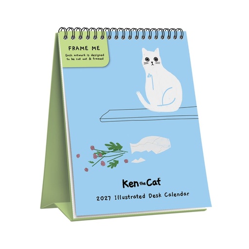 [G-AOD-D27-13739] Ohh Deer 16x22 Desk Cal-Ken The Cat