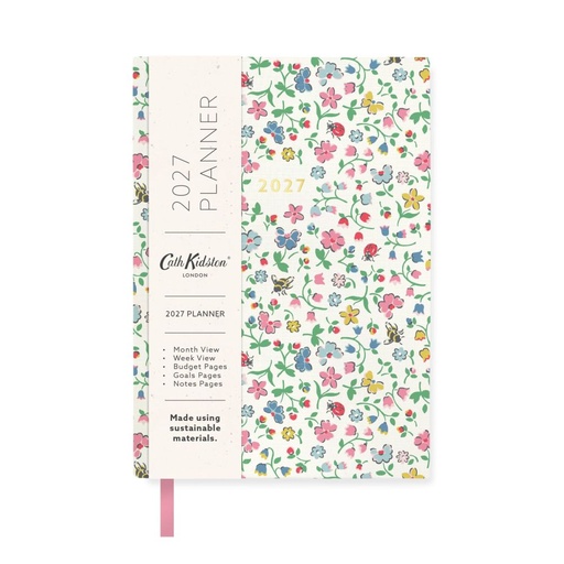 [I-ACK-D27-A6-13637] Cath Kidston A6 Soft Cover Diary-Bee and Flowers