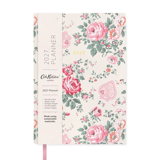 [I-ACK-D27-A5-13631] Cath Kidston A5 Soft Cover Diary-Hackney Rose