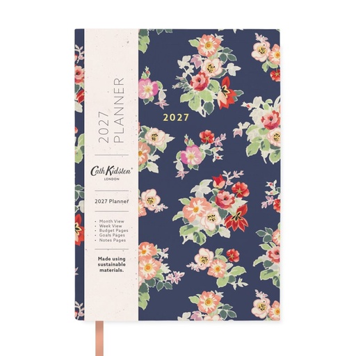[I-ACK-D27-A5-13633] Cath Kidston A5 Soft Cover Diary-Floral Navy