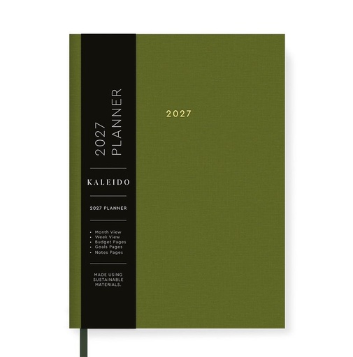 [I-AOD-D27-A5-K-13651] Kaleido A5 Soft Cover Diary-Olive Green