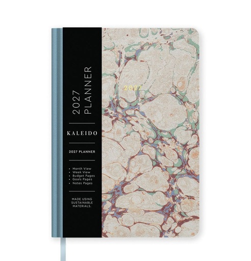 [I-AOD-D27-A5-K-13657] Kaleido A5 Hard Cover Diary-Earthy Marble